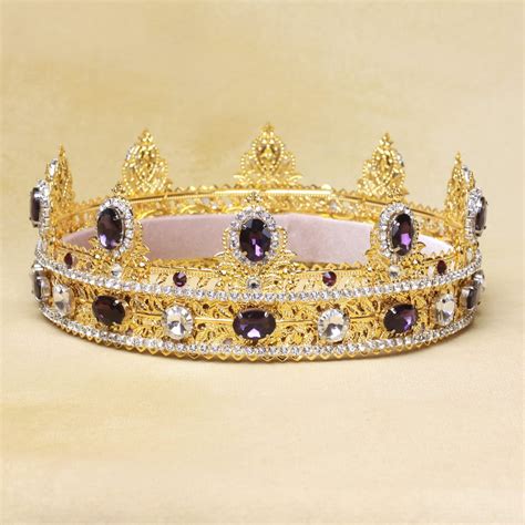 Royal King Crown Gold Crown Baroque Crown King Custom Etsy