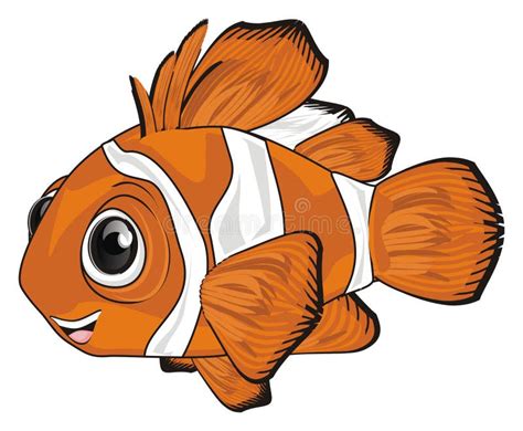 Happy Clownfish Cartoon Stock Vector Illustration Of Fish 30093941