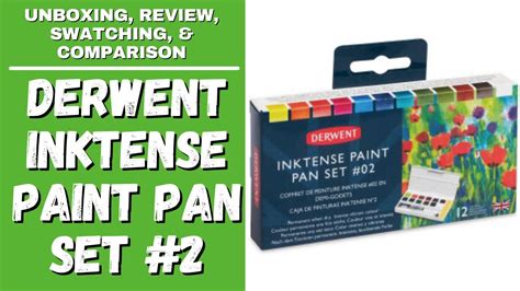 Derwent Inktense Paint Pan Travel Set Unboxing Review Swatching