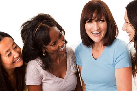 Diverse Group Of Women Talking And Laughing Stock Photo Image Of