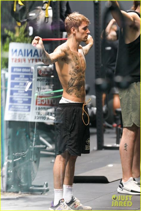Justin Bieber Goes Shirtless For Gym Session In Los Angeles Photo My