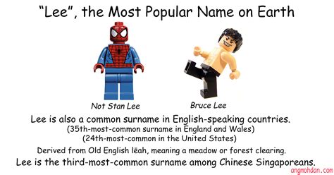 Last name used for those who live in a lane; lee - angmohdan.com