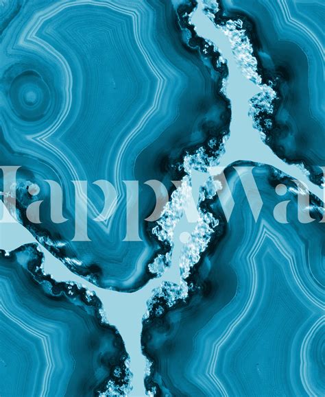 Blue Agate Pattern 1 Wallpaper Happywall