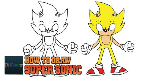 how to draw super sonic como dibujar a dark sonic the hedgehog cute step by step easy on my