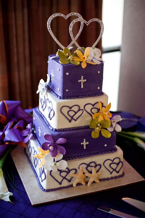 See more ideas about purple wedding cakes, wedding cakes, purple cakes. White and purple buttercream wedding cake with sugar ...