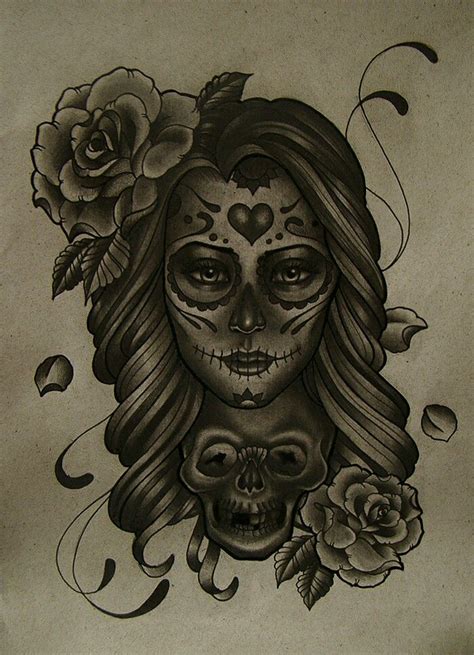 Sugar Skull Skull Girl Tattoo Sugar Skull Tattoos Mexican Skull Tattoos