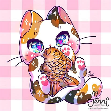 Kawaii Cat M Jenni Illustrations Free Vector Download 2020