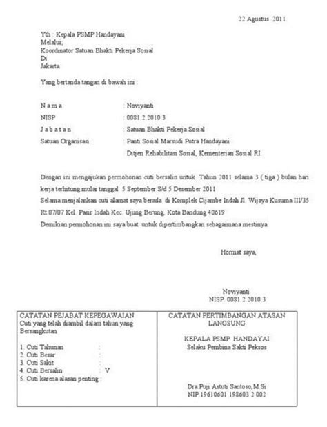 Contoh surat permohonan cuti karena menikah. 25+ Contoh Surat Permohonan Cuti Super Lengkap - Contoh Surat