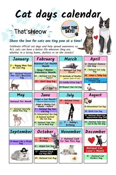 Full List Of Official Cat Days To Pinpoint In Your Calendar