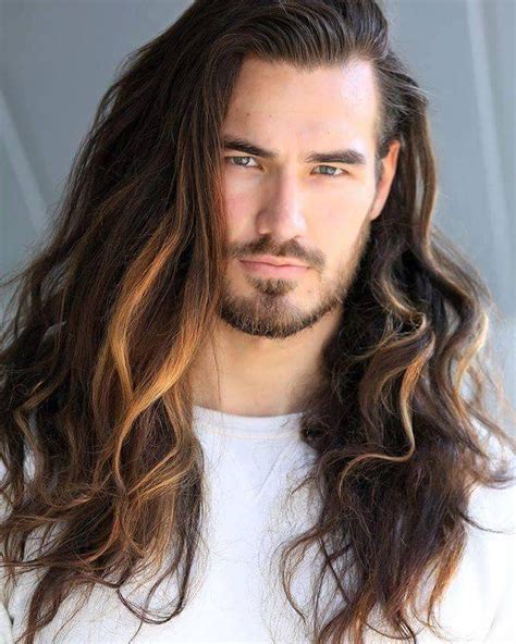 beautiful long hair men simple haircut and hairstyle