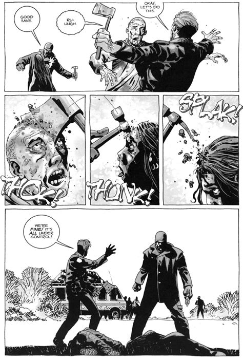 Rick Grimes And Tyreese Vs Walkers The Walking Dead 7 Comicnewbies