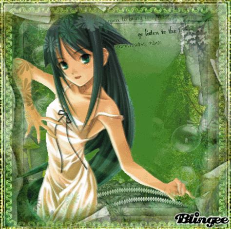 Anime green forest butterflies flowers picture 88282260 blingee com. forest green anime girl Picture #120209029 | Blingee.com
