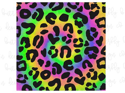 4 Files Leopard Tie Dye Png Background Digital Paper Etsy