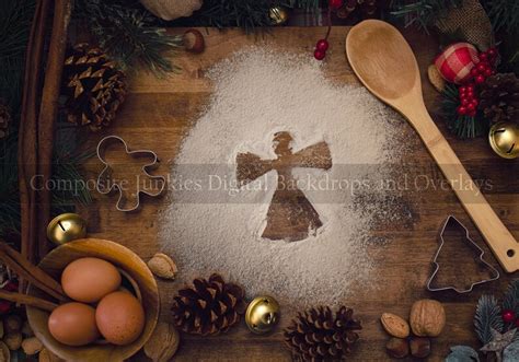 Flour Angel Digital Background For 1 Person Christmas Etsy