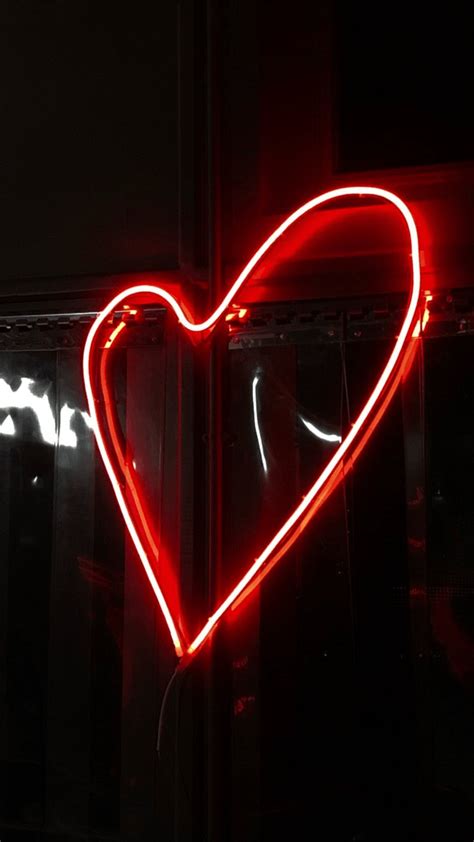 Amazing Black Neon Heart Wallpaper Hd Free