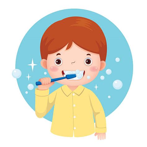 Kids Brushing Teeth Illustrations Royalty Free Vector Graphics And Clip