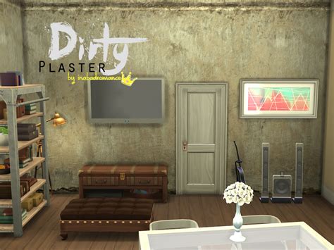 The Sims Resource Dirty Plaster Masonry Wall