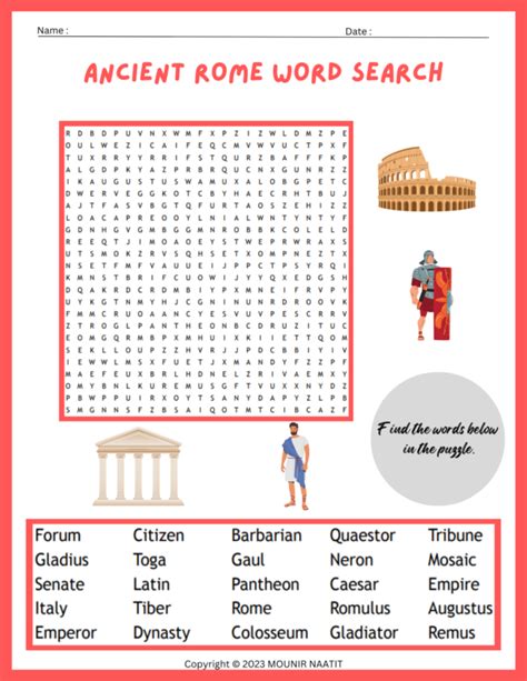 Ancient Rome Word Search Ancient Rome Words Puzzles Made By Teachers