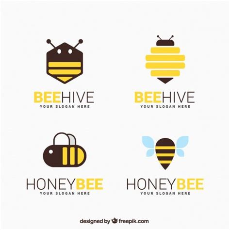 Flat Honey Logos Free Vector Typography Logo Graphic Design Typography