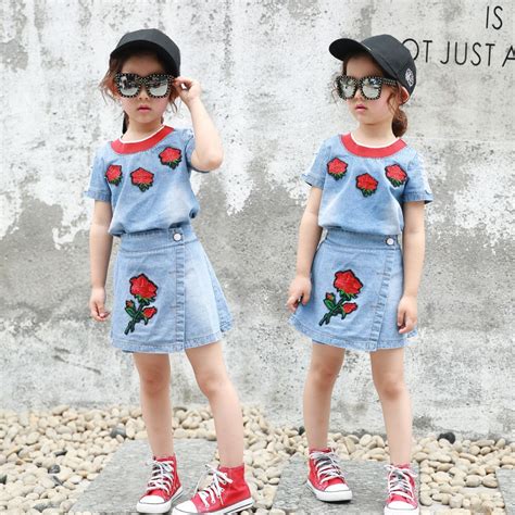 Fashion Trends Girls Set Summer 2017 Casual Stylish Kids Girl Clothing