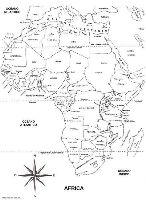 Mapa De Africa Con Nombres Y Division Politica Para Imprimir Canvas Broseph
