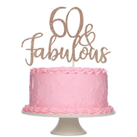Buy And Fabulous Cake Topper Rose Gold Glitter Th Birthday Cake