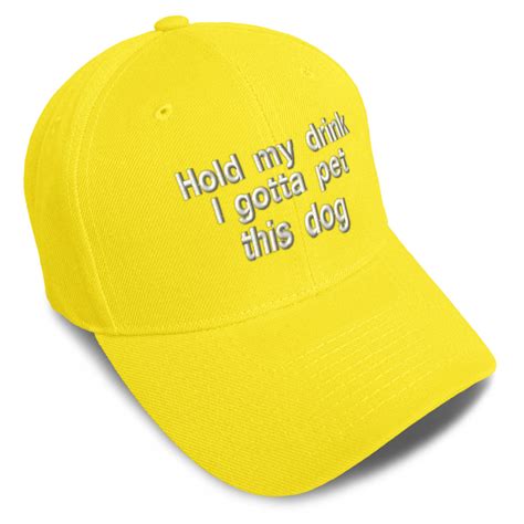 Baseball Cap Hold My Drink I Gotta Pet This Dog Puppy Dad Hats For Men