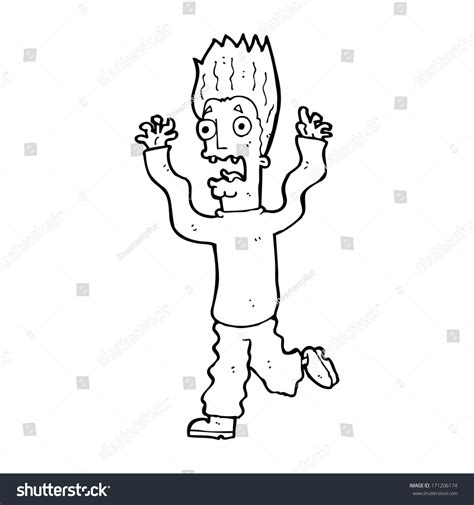 Cartoon Terrified Man Stock Vector Royalty Free 171206174 Shutterstock