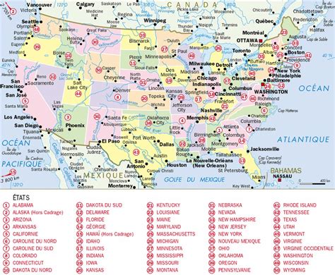 Carte Des Etats Unis United States Map Carte Des Usa