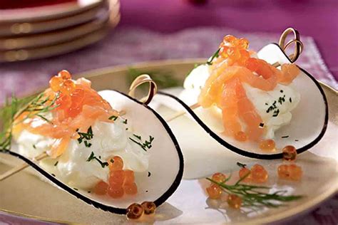 Bouchées de radis noir au saumon