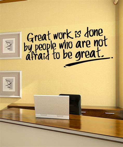 Vinyl Wall Decal Sticker Great Work Quote 5277