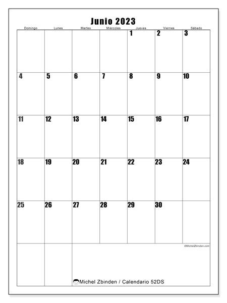 Calendario Junio De Para Imprimir DS Michel Zbinden HN