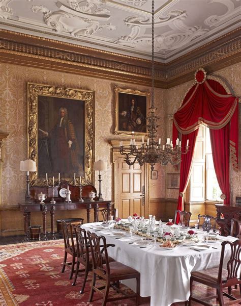 Inside English Manor Clandon Parks Restoration Dining Room Victorian