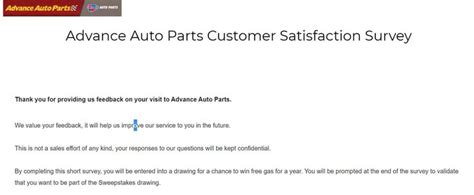 Advance Auto Parts Customer Satisfaction Survey In 2021 Surveys