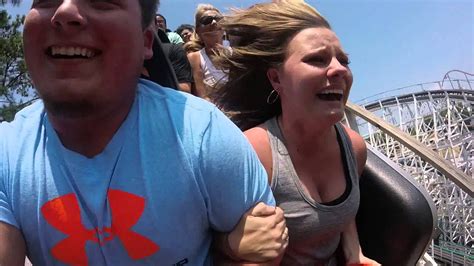 girlfriends first roller coaster ever great reaction youtube