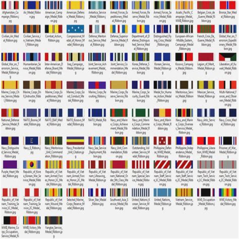 Marine Corps Medals In Order Wwii Ribbon Chart Army Ribons Military