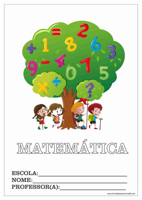 6 Capa De Caderno De Matemática Para Colorir Cadernos De Matemática