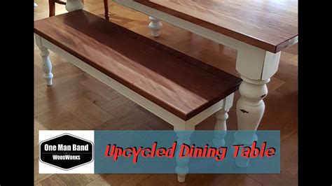Recycled Wood Dining Table And Bench Seats Build Process Youtube
