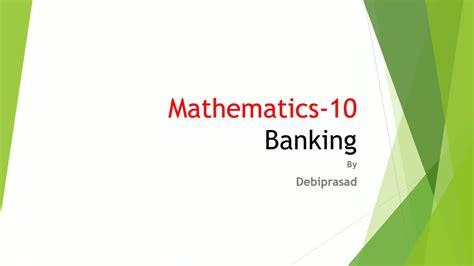 Class Mathematics Banking Q A Youtube