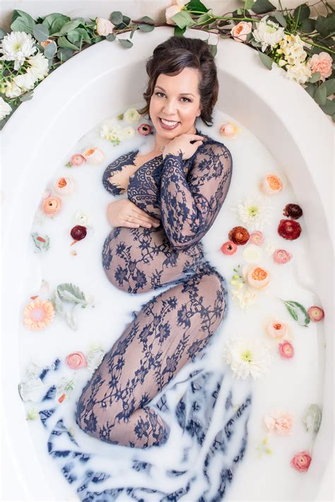 Tara S Maternity Floral Milk Bath Session San Francisco Portrait