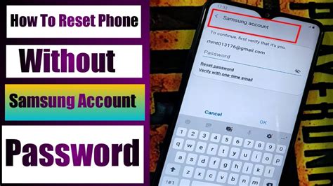 How To Reset Without Samsung Account Password Youtube