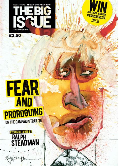 Ralph Steadman Creates Portrait Of Boris Johnson For Big Issue Front