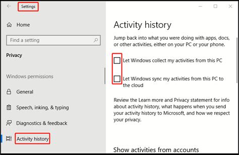 How To Disable Activity History Timeline In Windows 10 My Microsoft