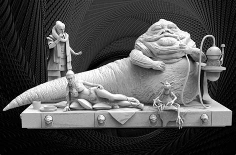 Jabba Diorama D Stl File Jabba Hutt D Figure Jabba Print Etsy