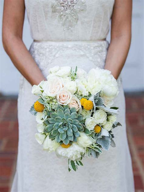 Succulent bouquets are fully customized to your needs! Natural Succulent Wedding Bouquets