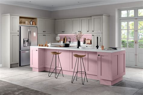 English Rose Pink Fitted Kitchen Kitchen Room Design Pink Kitchen
