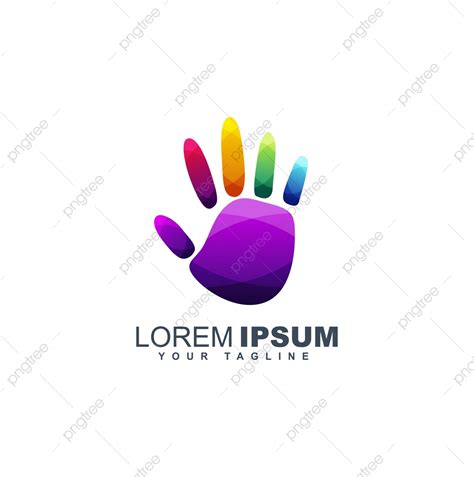 Logo Color Design Vector Design Images Colorful Palm Hand Logo Design