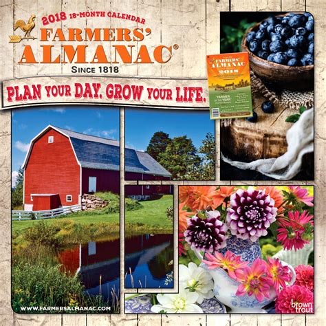 2018 Farmers Almanac Wall Calendar Other