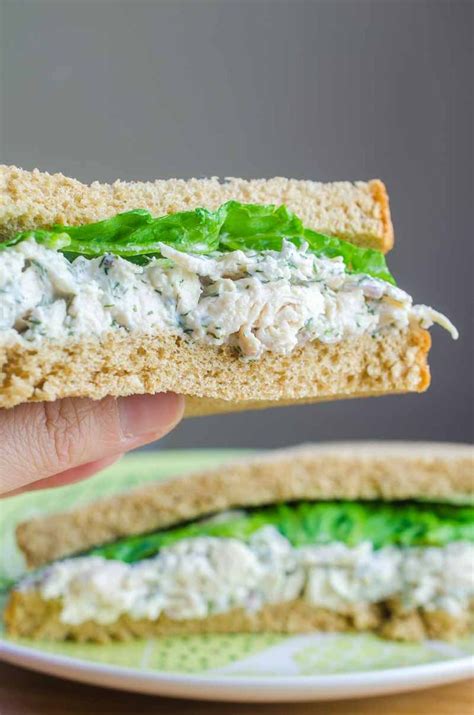 I love how creamy this chicken salad recipe is and my picky eaters agree! A creamy dill chicken salad sandwich made with fresh dill ...