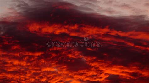 Colorful Warm Clouds On Sky At Sunset Stock Photo Image Of Evening